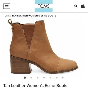Tom’s Tan Leather Esme Boots